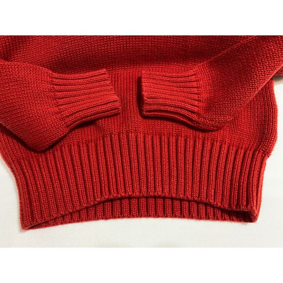 Polo Ralph Lauren Kids Red Scoop Neck Sweater Size 7 100% Cotton - Picture 5 of 9